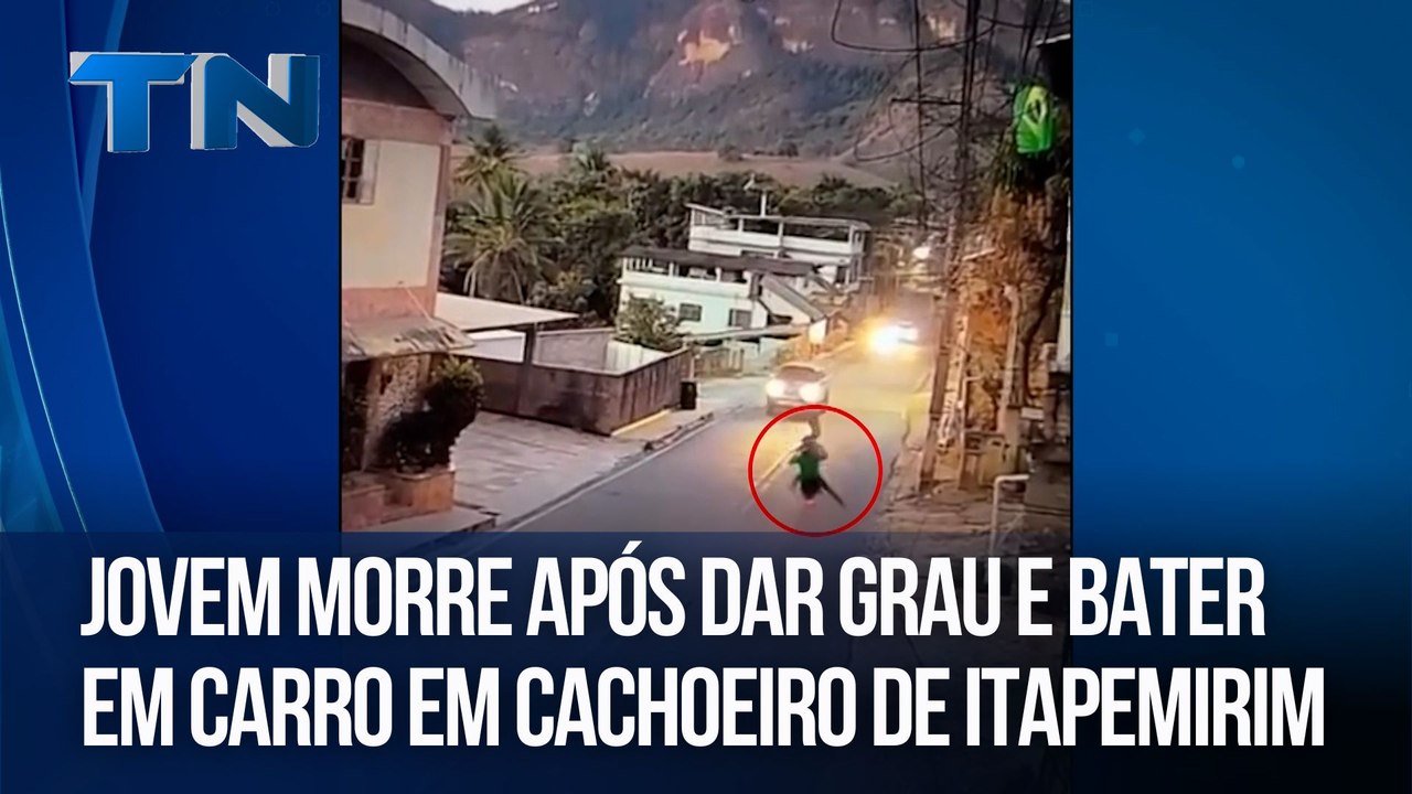 Jovem morre após dar grau e bater em carro em Cachoeiro de Itapemirim