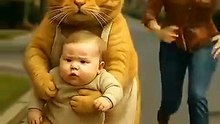😻 Orange Cat Becomes the Baby's Best Guardian 🍼#AICats #AIAnimation