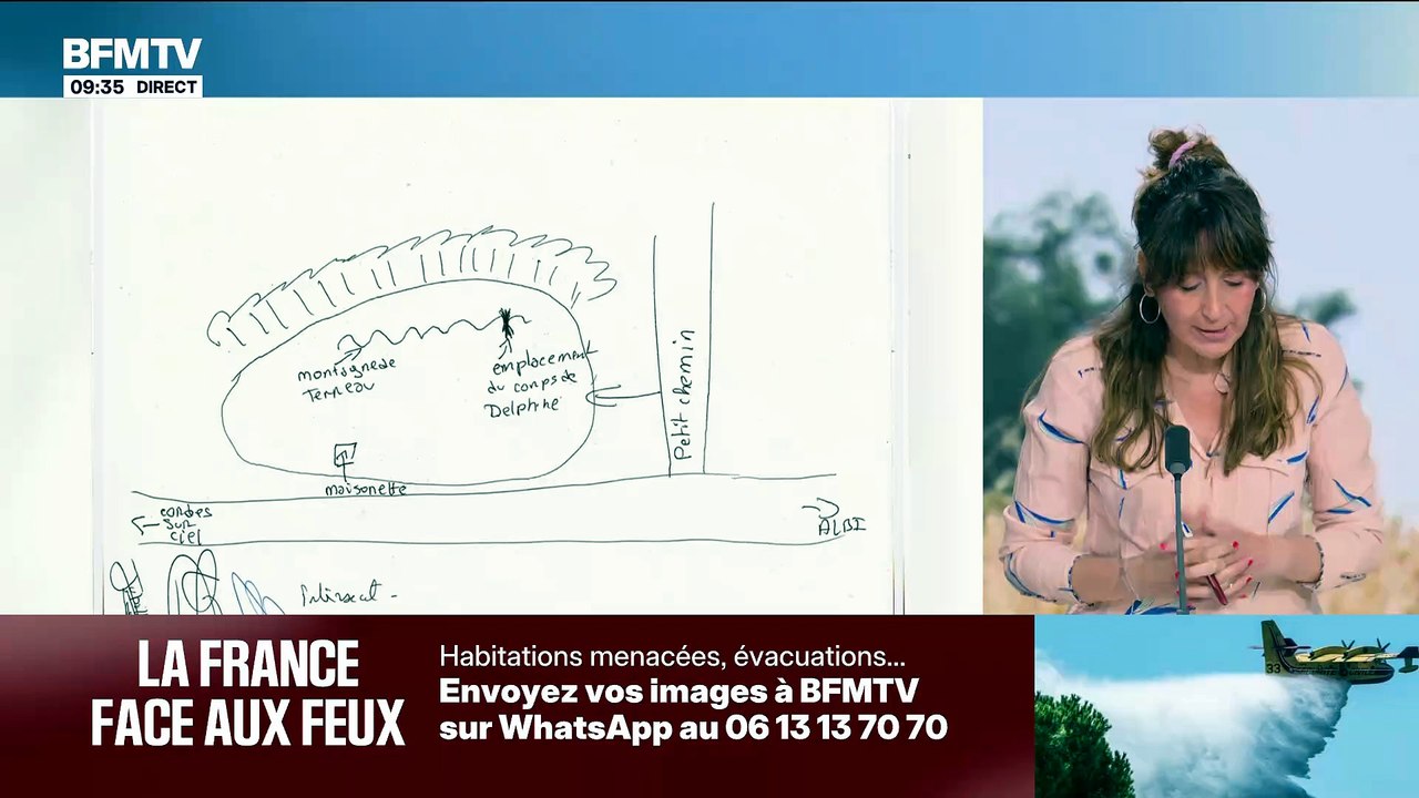 Affaire Jubillar - Découvrez le croquis réalisé par Cédric Jubillar pour aider les enquêteurs à retrouver le corps de Delphine après ses aveux - VIDEO