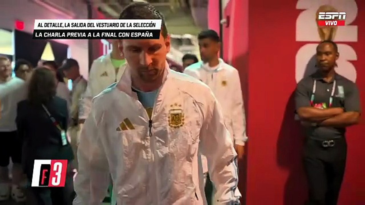 Arenga en le vestuario argentino antes de la final - Fuente: ESPN