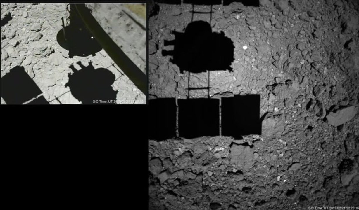 Footage Of Hayabusa2 Spacecraft Touchdown On As...
