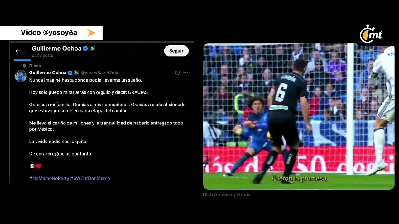 Guillermo Ochoa anuncia su retiro como futbolista profesional