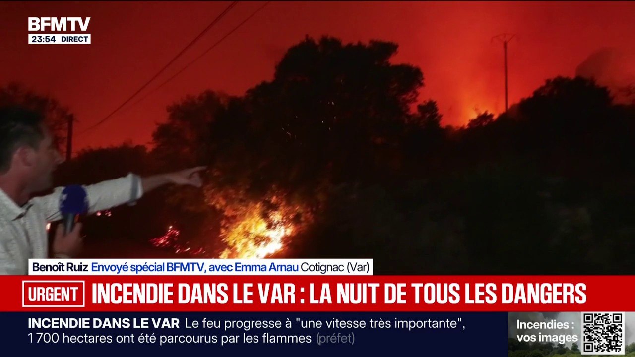 Incendie dans le Var: plus de 600 pompiers mobilisés contre les flammes