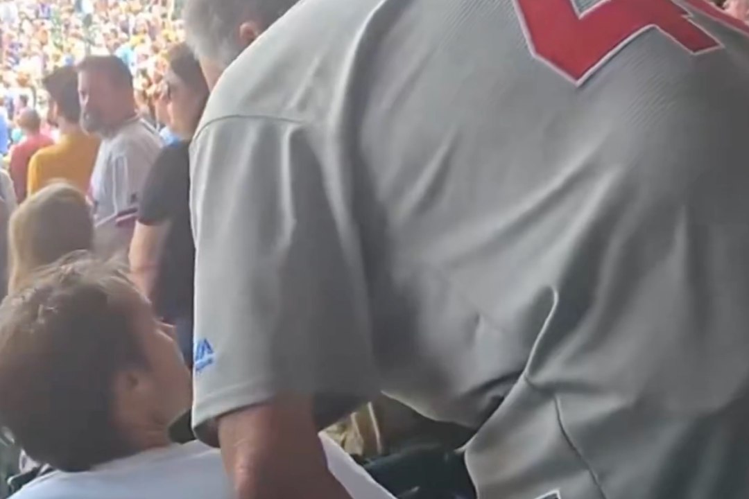 Older Cubs fan slaps spectator for sitting during national anthem