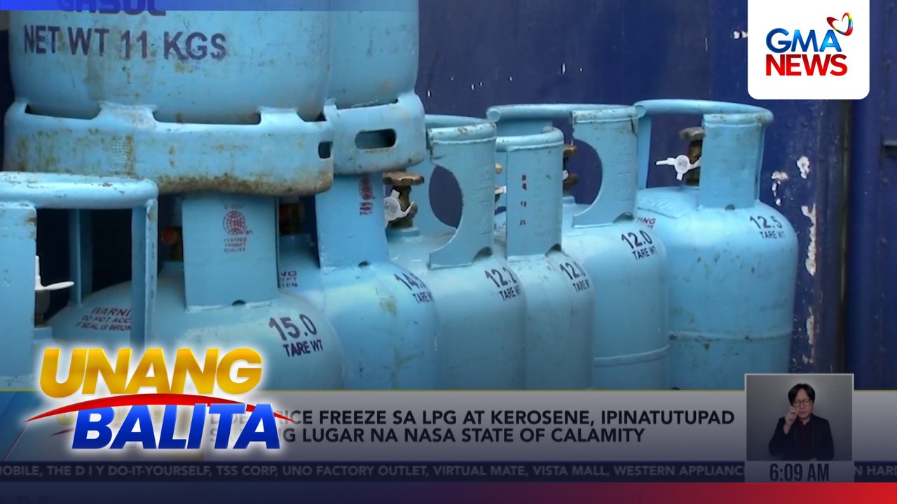 DOE - Price freeze sa LPG at kerosene, ipinatutupad sa ilang lugar na nasa state of calamity | Unang Balita
