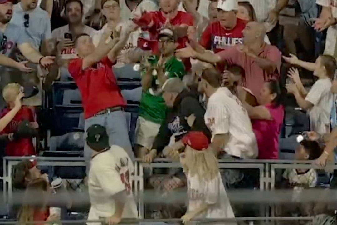 Phillies fan sparks outrage after snatching home run ball from another spectator