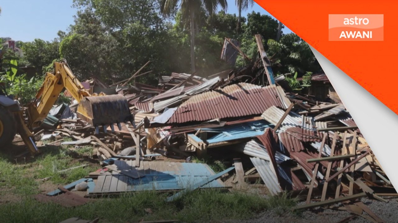 Empat rumah haram di atas tanah kerajaan dirobohkan di Tanah Merah