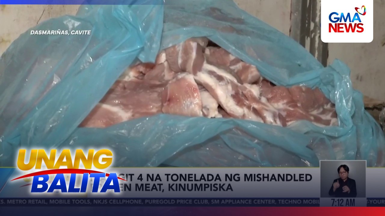 Mahigit 4 na tonelada ng mishandled frozen meat, kinumpiska | Unang Balita