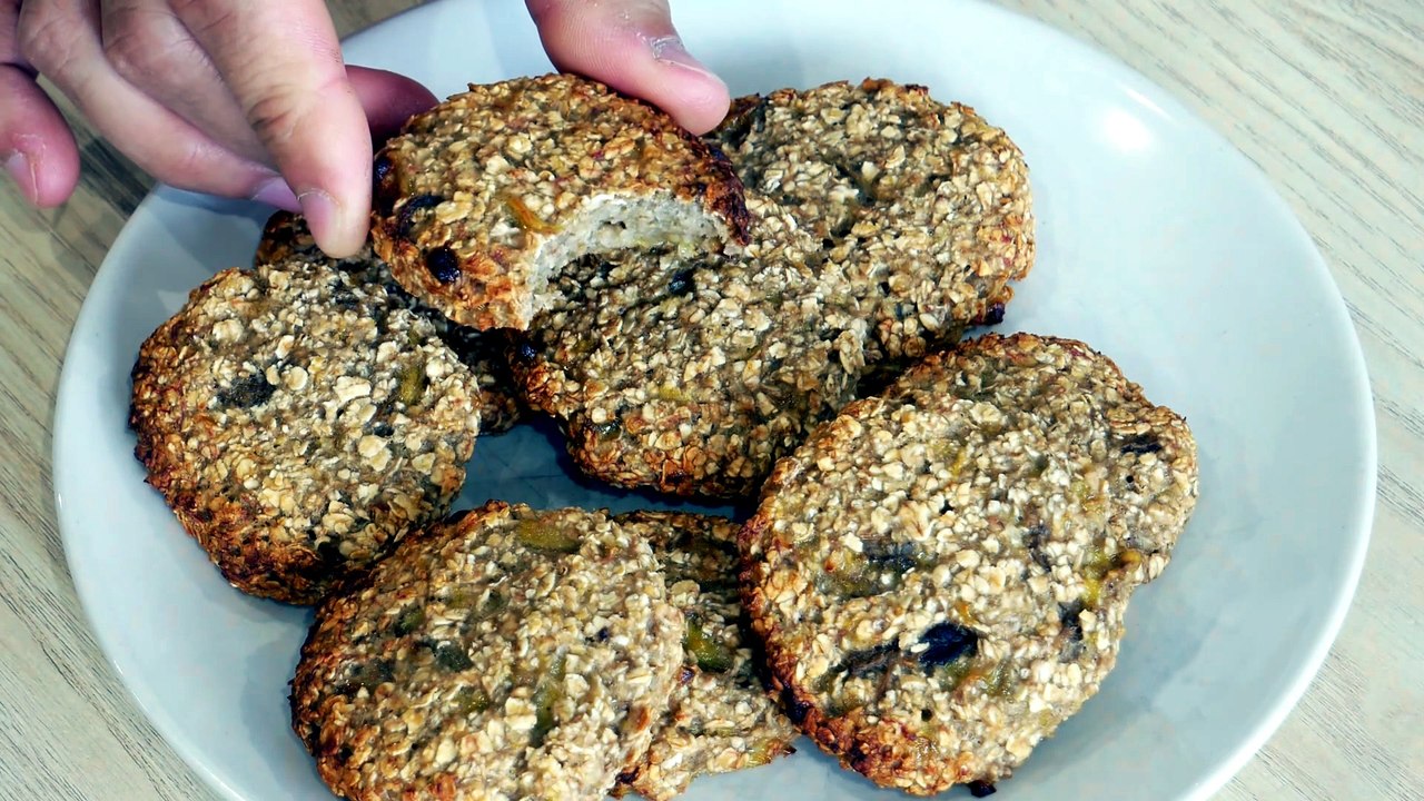 Galletas de Avena y Plátano  Solo 2 INGREDIENTES, sin azúcar ni harina (fáciles y riquísimas)