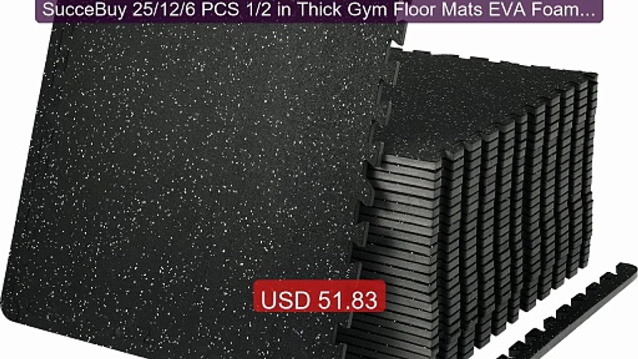 SucceBuy 25/12/6 PCS 1/2 in Thick Gym Floor Mats EVA Foam & Rubber... -- Best Deal 2026 | Shop Now!