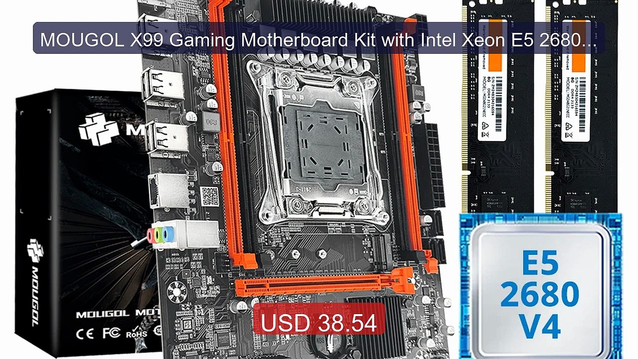MOUGOL X99 Gaming Motherboard Kit with Intel Xeon E5 2680 V4 & DDR4... -- Top Rated 2026 | Buy Now!