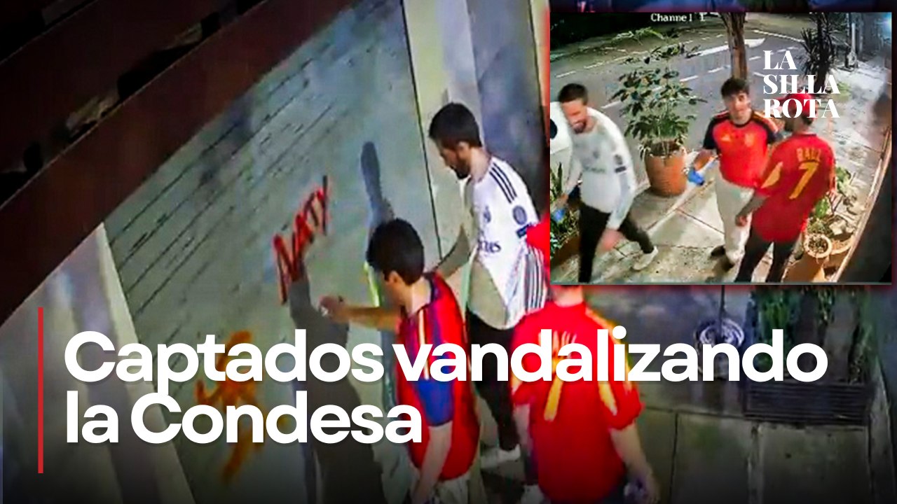 Exhiben a tres hombres por grafitear negocios en la Condesa
