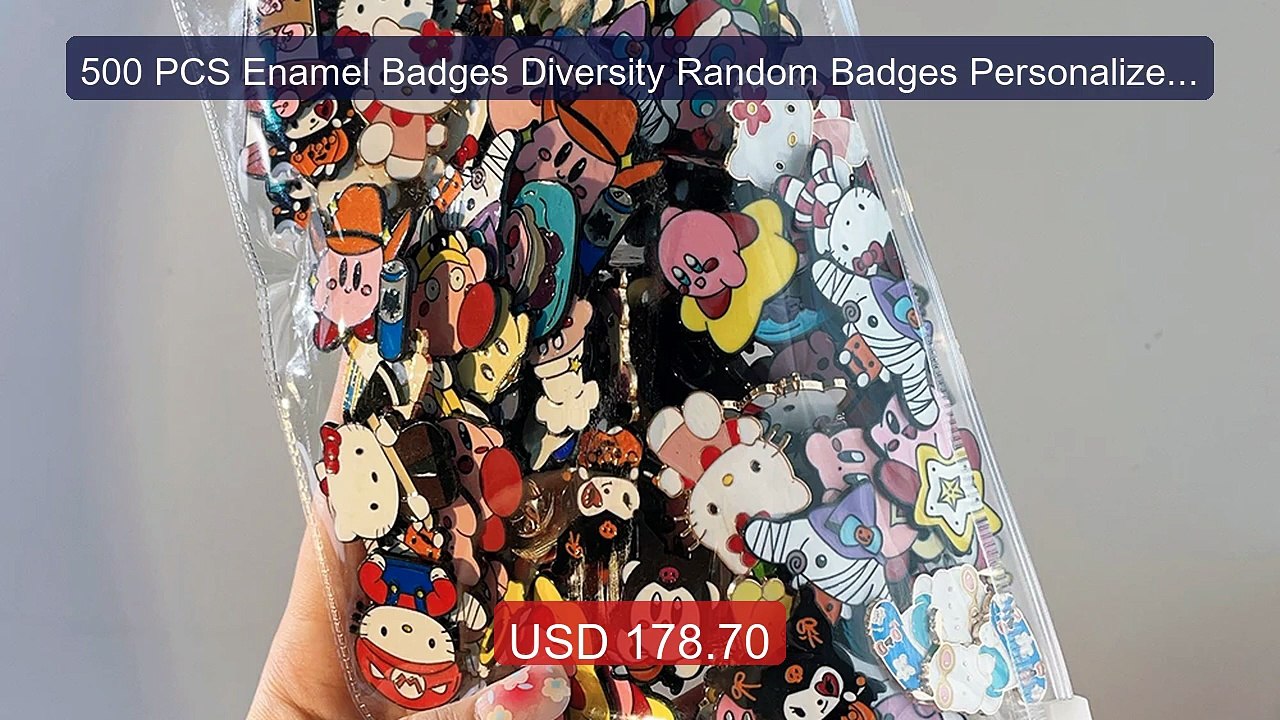 500 PCS Enamel Badges Diversity Random Badges P...