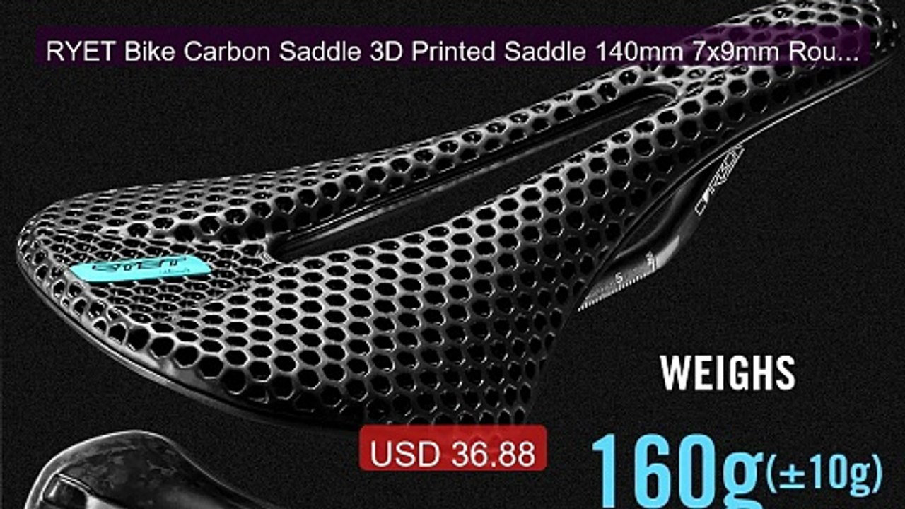 RYET Bike Carbon Saddle 3D Printed Saddle 140mm 7x9mm Round Rail S... -- Best Deal 2026 | Shop Now!
