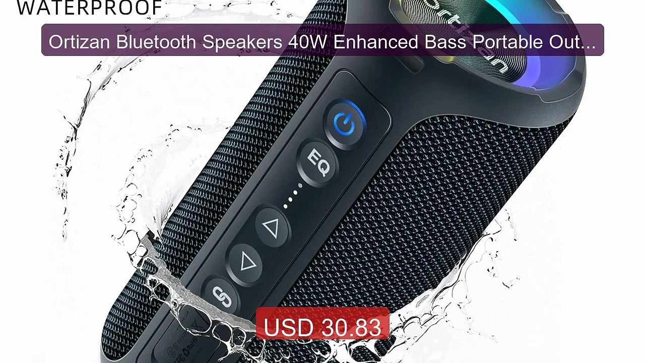 Ortizan Bluetooth Speakers 40W Enhanced Bass Portable Outdoor ... -- Best Buy 2026 | Great Quality!