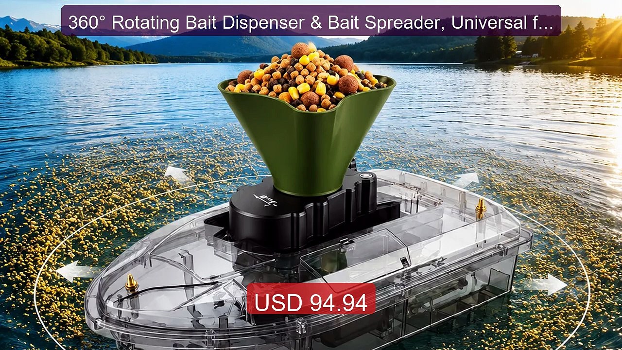 360° Rotating Bait Dispenser & Bait Spreader, Universal for... -- Top Pick 2026 | Unbeatable Price!