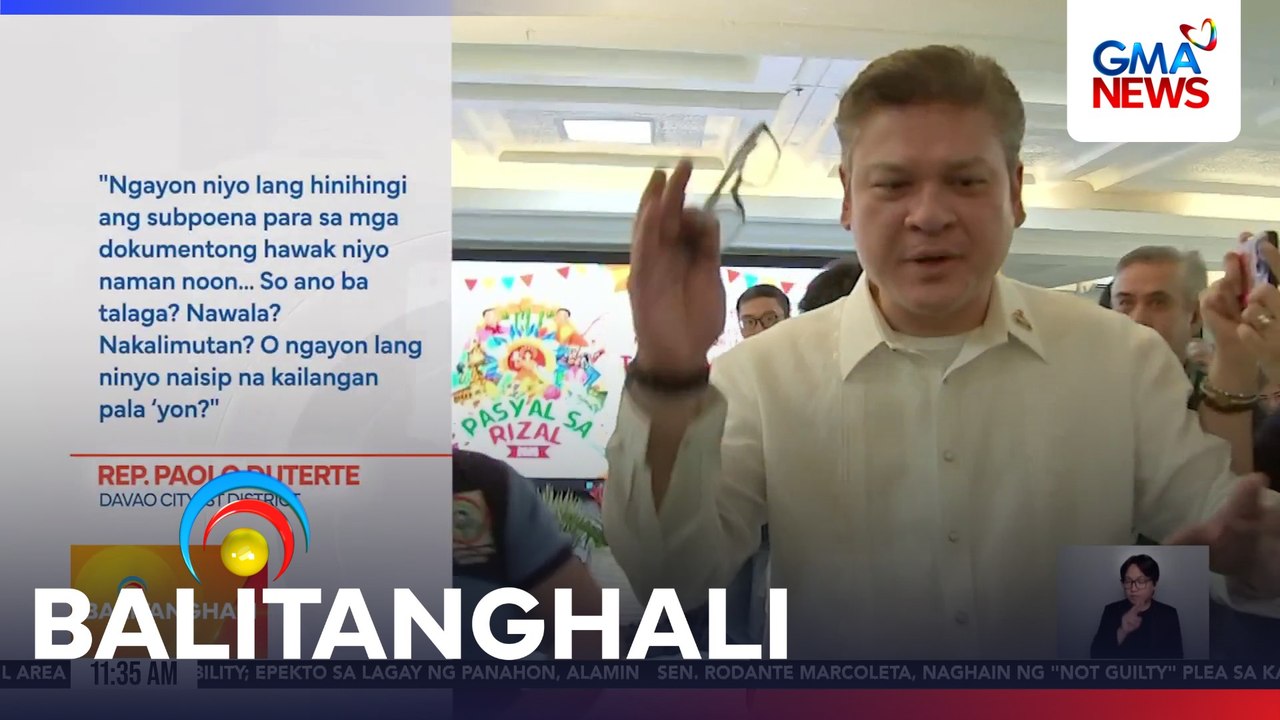 Pag-subpoena sa tax at bank records ni VPSD, kinuwestiyon nina Davao City 1st Dist. Rep. Paolo Duterte at PPP Party-list Rep. Harold Duterte | Balitanghali