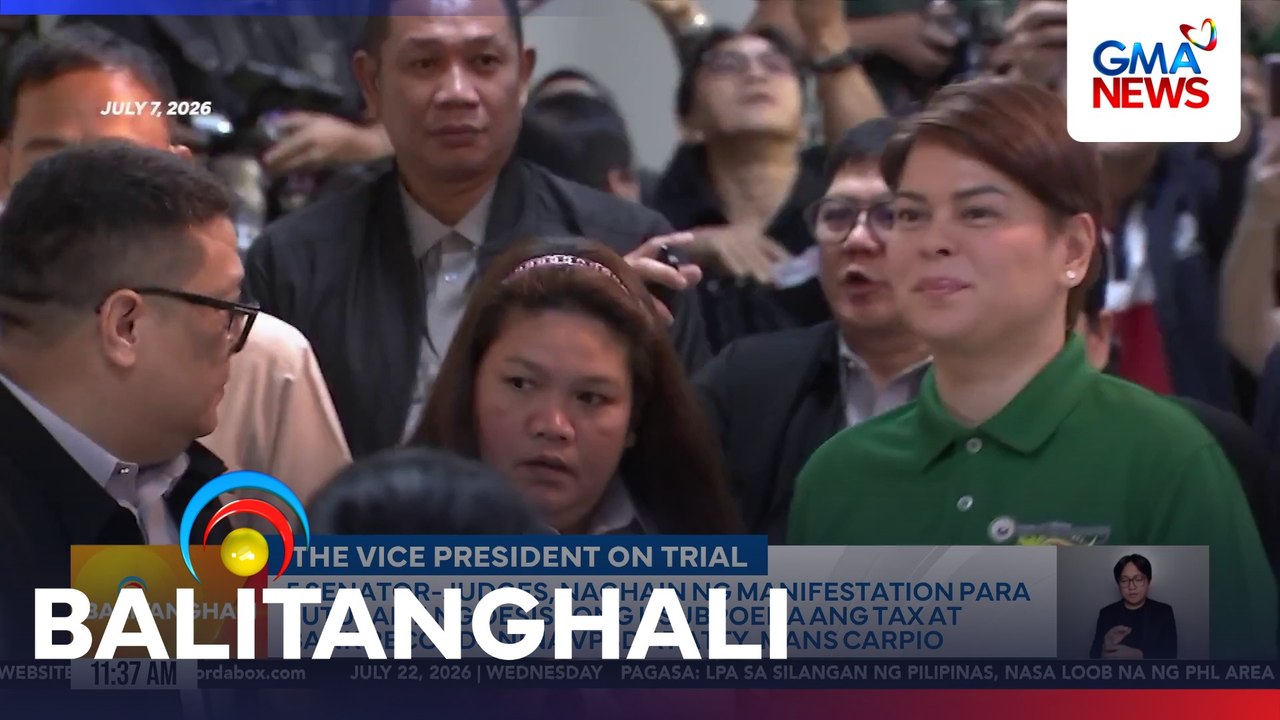 5 senator-judges, naghain ng manifestation para tutulan ang desisyong i-subpoena ang tax at bank records nina VPSD at Atty. Mans Carpio | Balitanghali