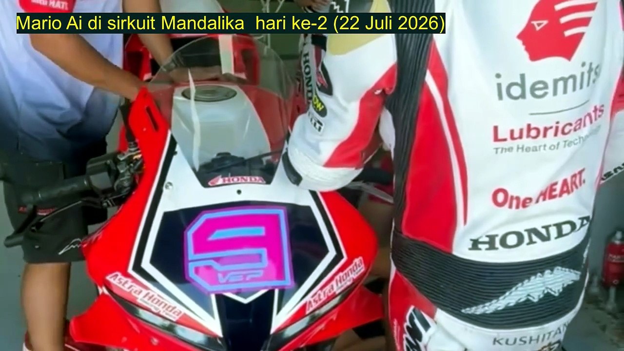 Aksi VedaPratama dan MarioAji di tes private  ke-2 di Mandalika sirkuit persiapan IndonesianGP  2026