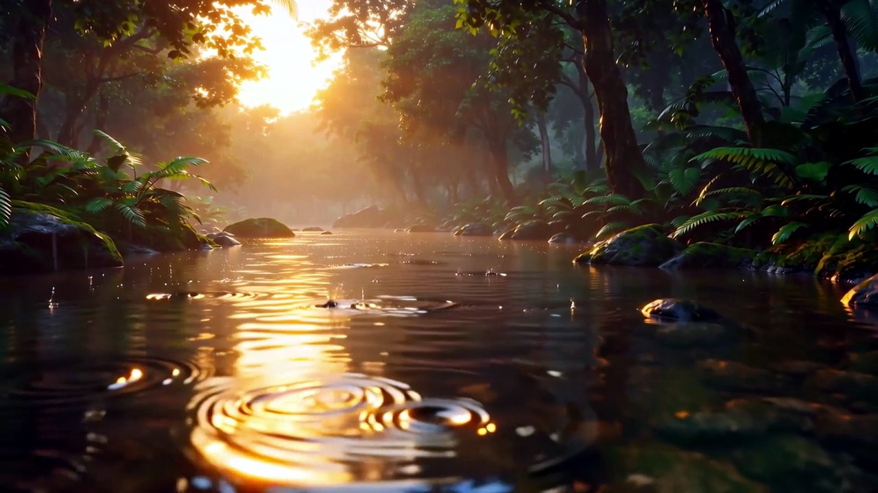 Fall Asleep in Minutes: ☀️ Golden Sun & Relaxing Nature Sounds ASMR (No Ads, 4K)