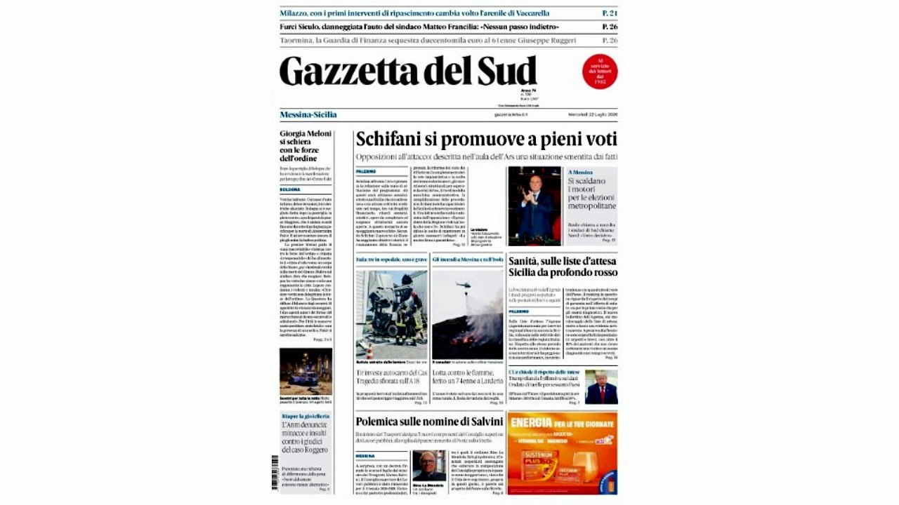 Rassegna stampa 22-07-2026 edizione Messina