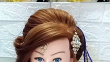 Bridal low bun hairstyle