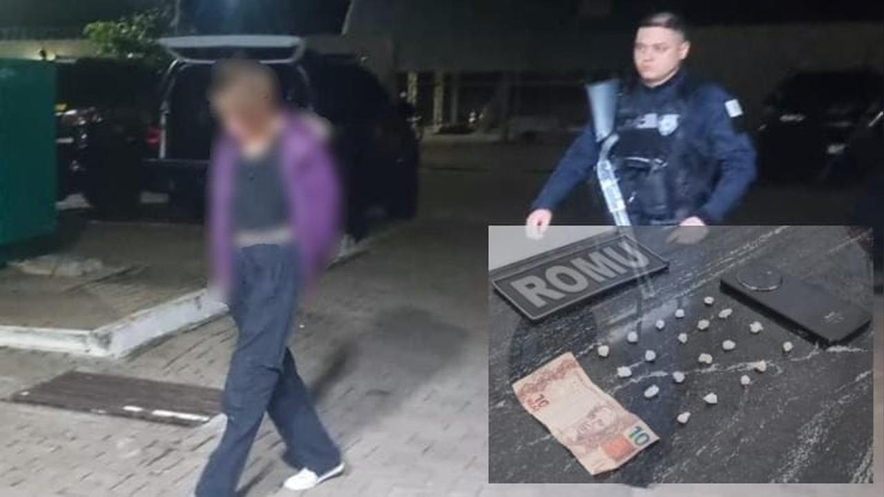 Romu apreende pedras de crack e prende suspeita na região norte de Cascavel