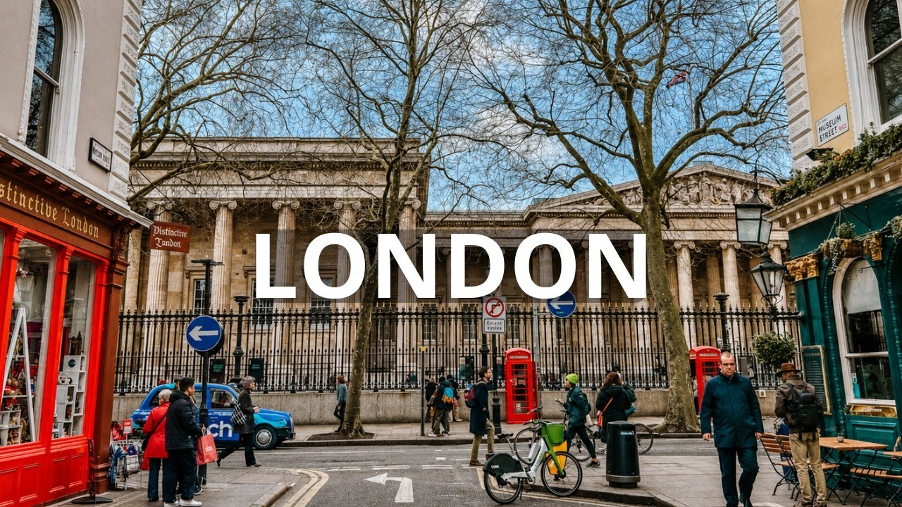 4K London Walking Tour No Talking | Virtual Treadmill Walking Tour ( Sunny & Moody Weather )