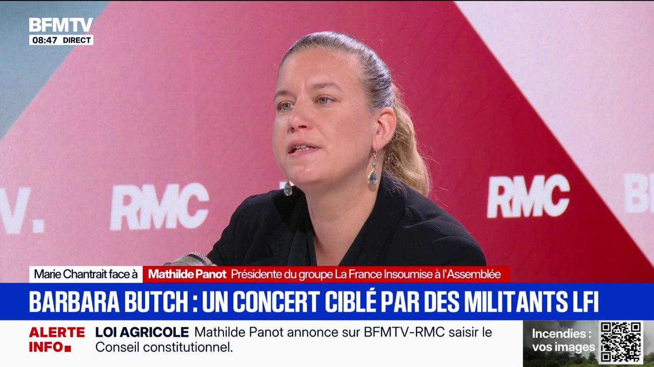 Interruption du concert de Barbara Butch: Mathilde Panot (LFI) condamne "les insultes" mais réfute les accusations d'antisémitisme