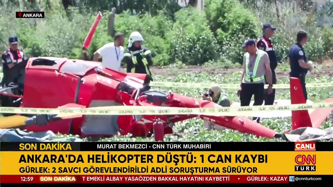 SON DAKİKA! Ankara'da bir eğitim helikopteri düştü: 1 can kaybı