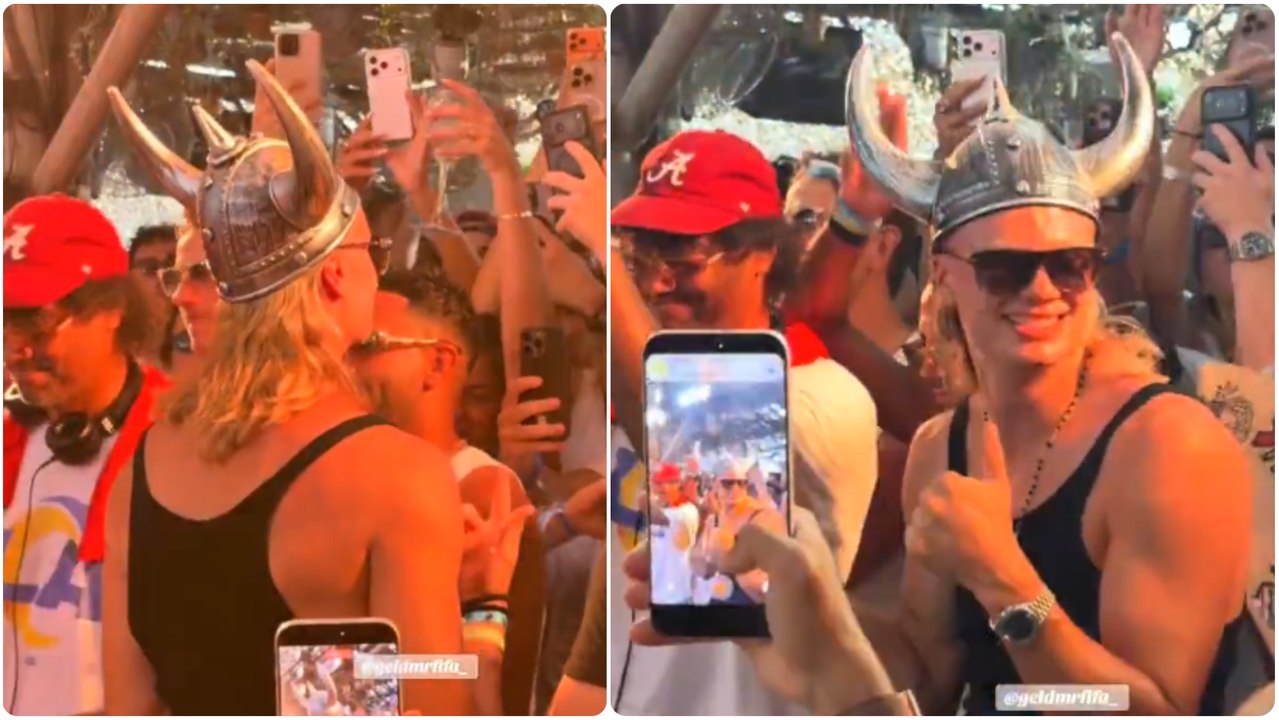 Haaland celebra sus 26 con un fiestón junto a Mahrez y su casco vikingo