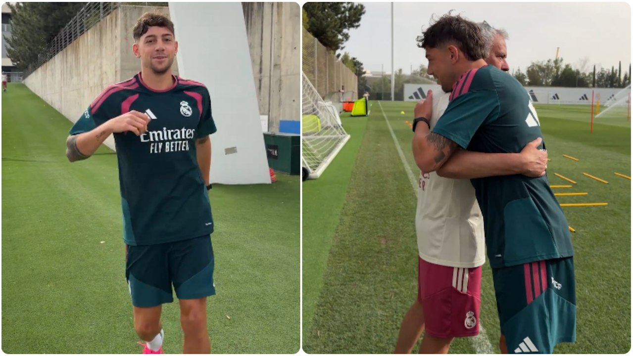 Valverde reaparece en los entrenamientos el día de su cumpleaños