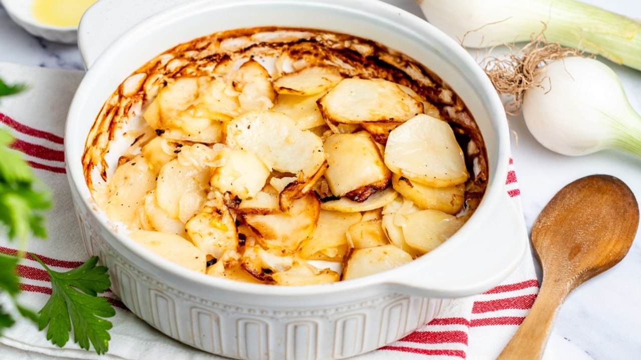 Patatas panadera en freidora de aire