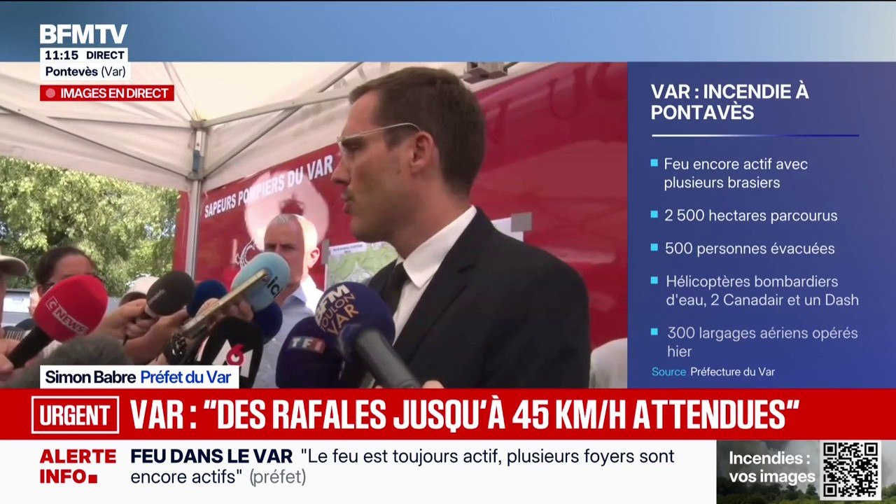 Incendie dans le Var: "Le feu du Gros Bessillon est toujours actif", indique le préfet