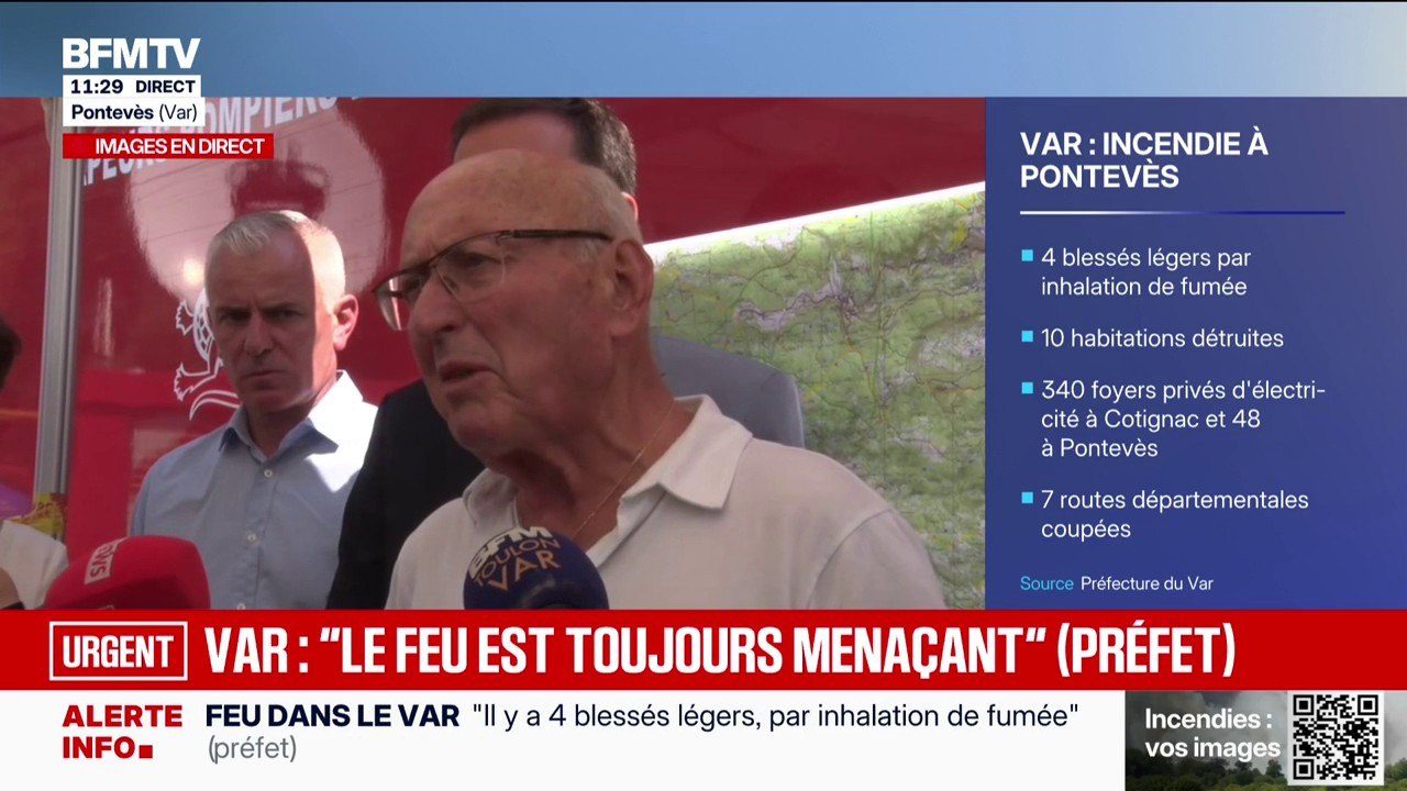 Incendie dans le Var: le maire de Cotignac salue "la coordination" qui "a permis de sauver le village"