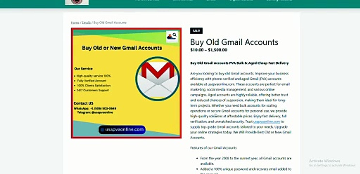 Where can I Buy / Purchase / Sell Old Gmail New Gmail Buy PVA Bulk & Aged USA Uk EU Indian