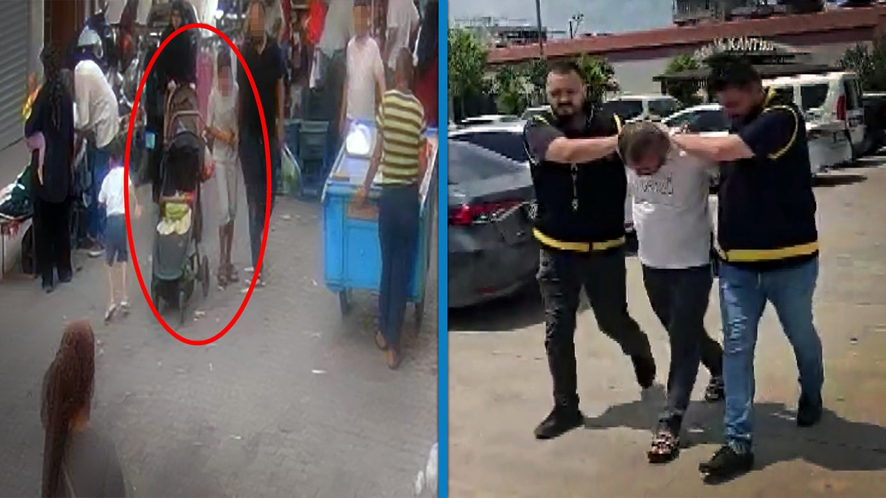 Arkadaşının 12 yaşındaki oğluna pazarda yankesicilik yaptırdı, kameralara yakalandı