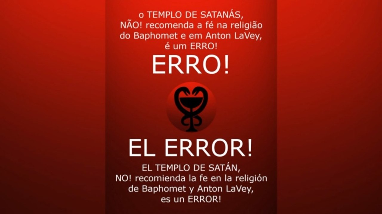 O TEMPLO DE SATANÁS não recomenda! /EL TEMPLO DE SATÁN no recomienda! #satanás #satán #diablo #diabo