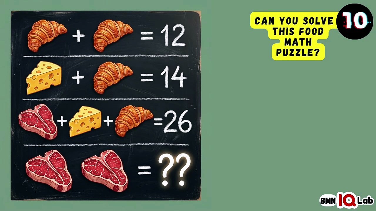 #SmartPeopleOnly ✋️😒 Can You Solve This Food Math Puzzle? (Part 1) 😋