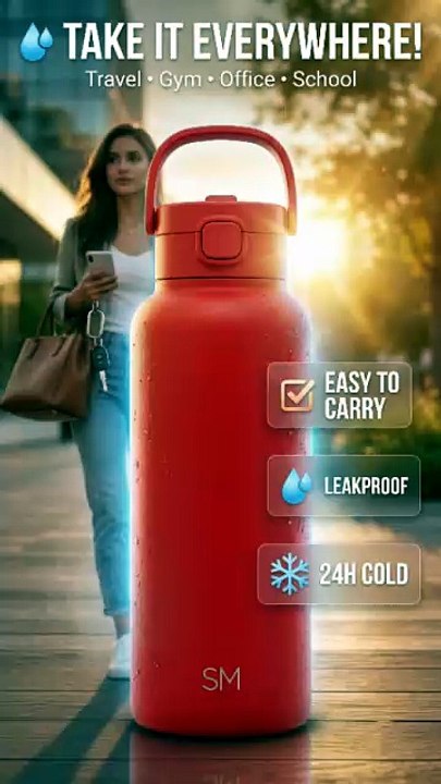 Simple Modern Mesa Loop Water Bottle 30oz | Leakproof Insulated Travel Bottle with Straw