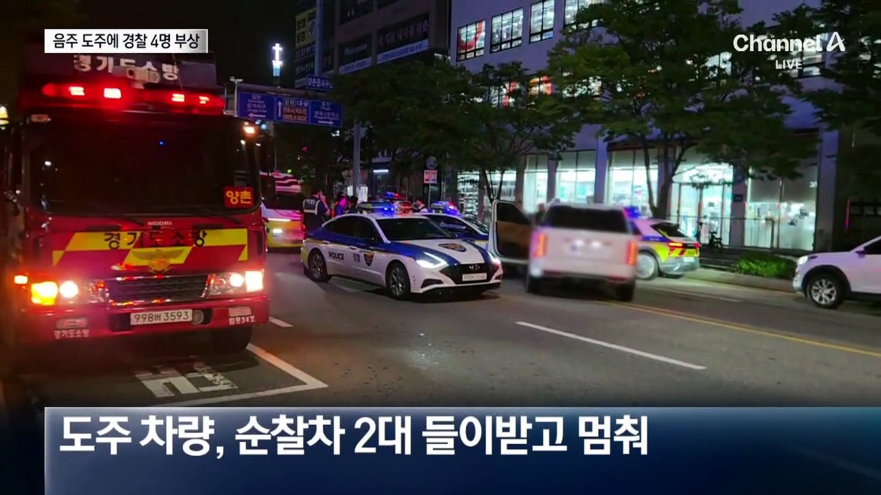음주 도주하다 순찰차 ‘쾅’…경찰 4명 부상