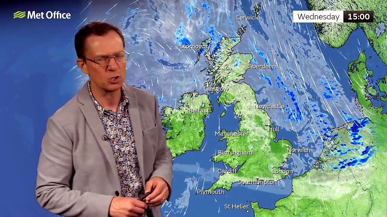 Met Office Wednesday Afternoon Weather Forecast 22/07/2026
