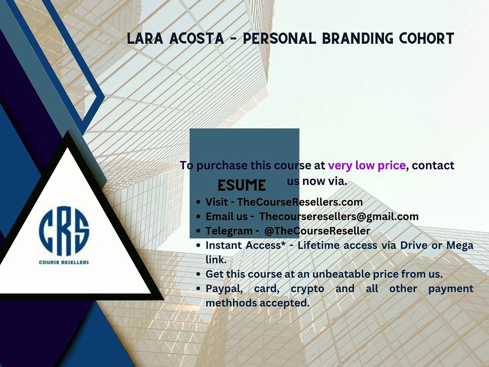 Thecoursereseller.com - Lara Acosta – Personal Branding Cohort