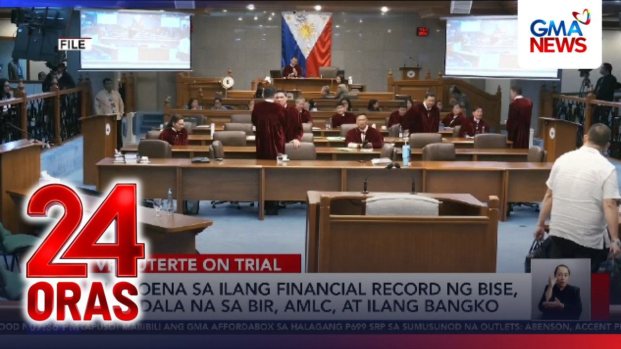 Subpoena sa ilang financial record ni VP Duterte, ipinadala na sa BIR, AMLC, at ilang bangko | 24 Oras