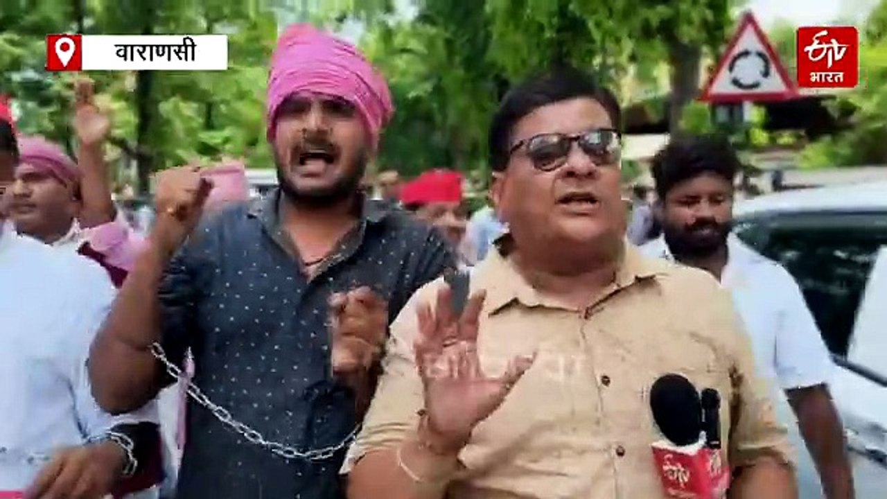 राहुल गांधी और अखिलेश यादव की गिरफ्तारी का यूपी में विरोध, सपा कांग्रेस का प्रदर्शन-नारेबाजी
