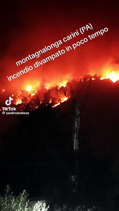incendi in provincia di Palermo