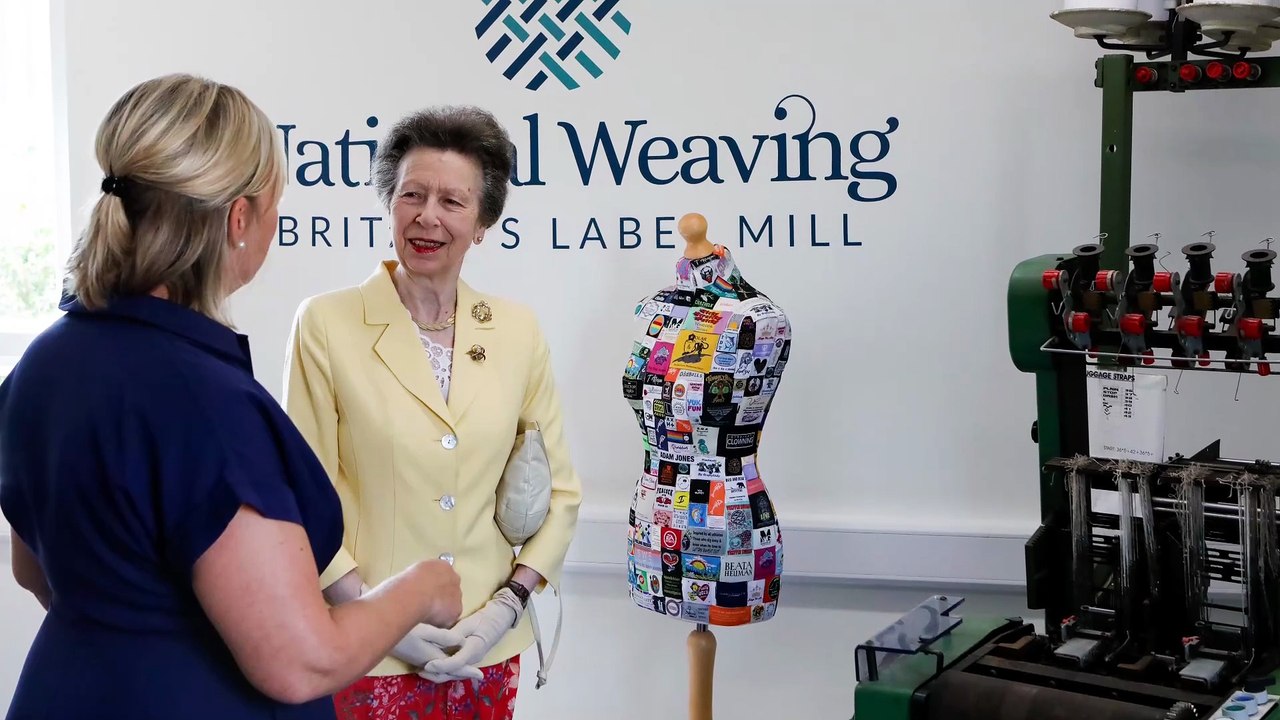 Princess Anne honours British textile innovation during her visit to National Weaving in Pembrokeshire