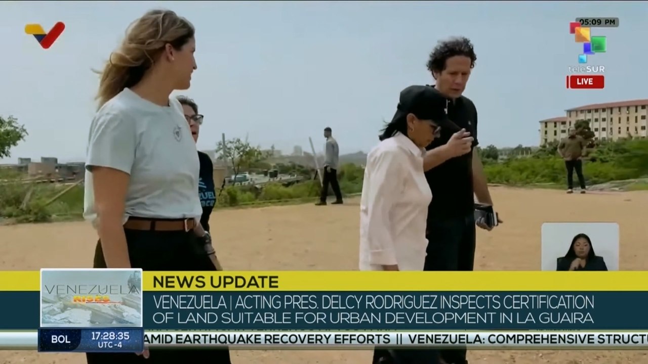 Venezuela | Pres. Rodriguez leads inspection of lands for housing projects