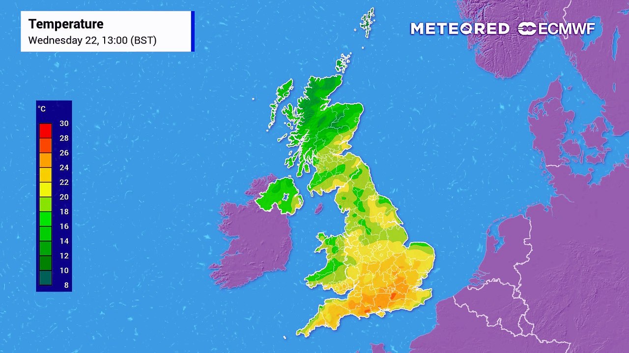 Met Office weather maps show 30C heat – but when will the rain arrive?