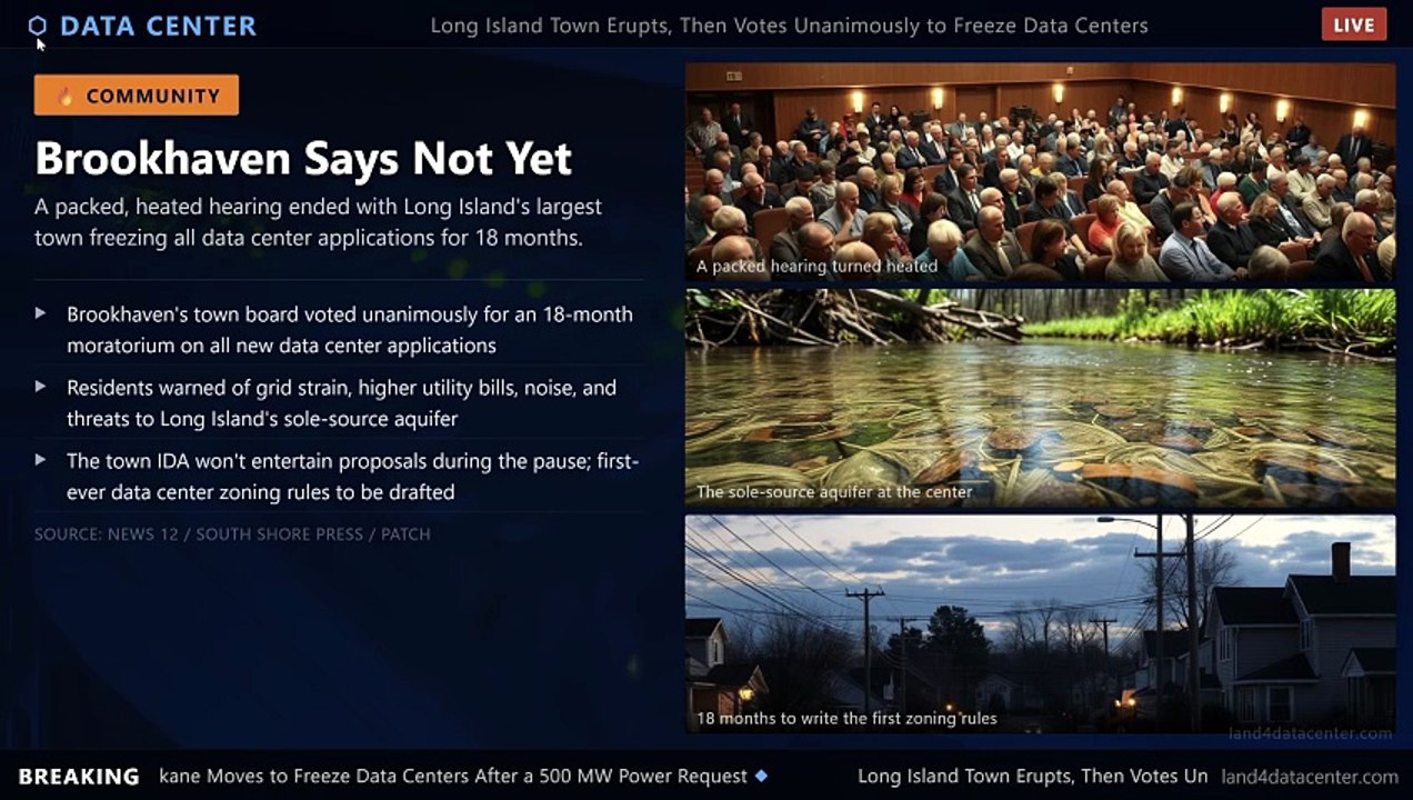One Data Center Asked for Half a County's Power — The County Said No